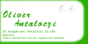 oliver antaloczi business card